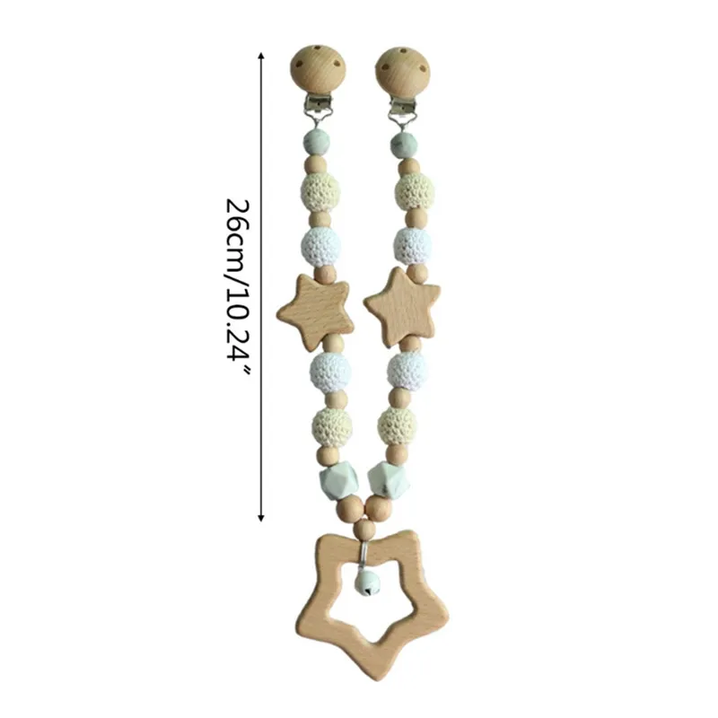 Baby Strollers expensive Wooden Baby Stroller Clip Toys Baby Gym Pendants Pacifier Clips Baby Pram Bed Bell Mobile Rattles Silicone Beads Teething Toys Baby Strollers expensive Baby Strollers