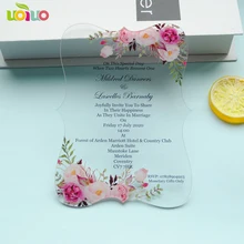 Цветная печать на заказ акриловая Свадебная пригласительная открытка