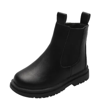 

Children's Martin Boots Autumn 2020 New Leather Short Boots Girls Boots Street Fashion Simple Kids Outdoor Fashion Shoes D899