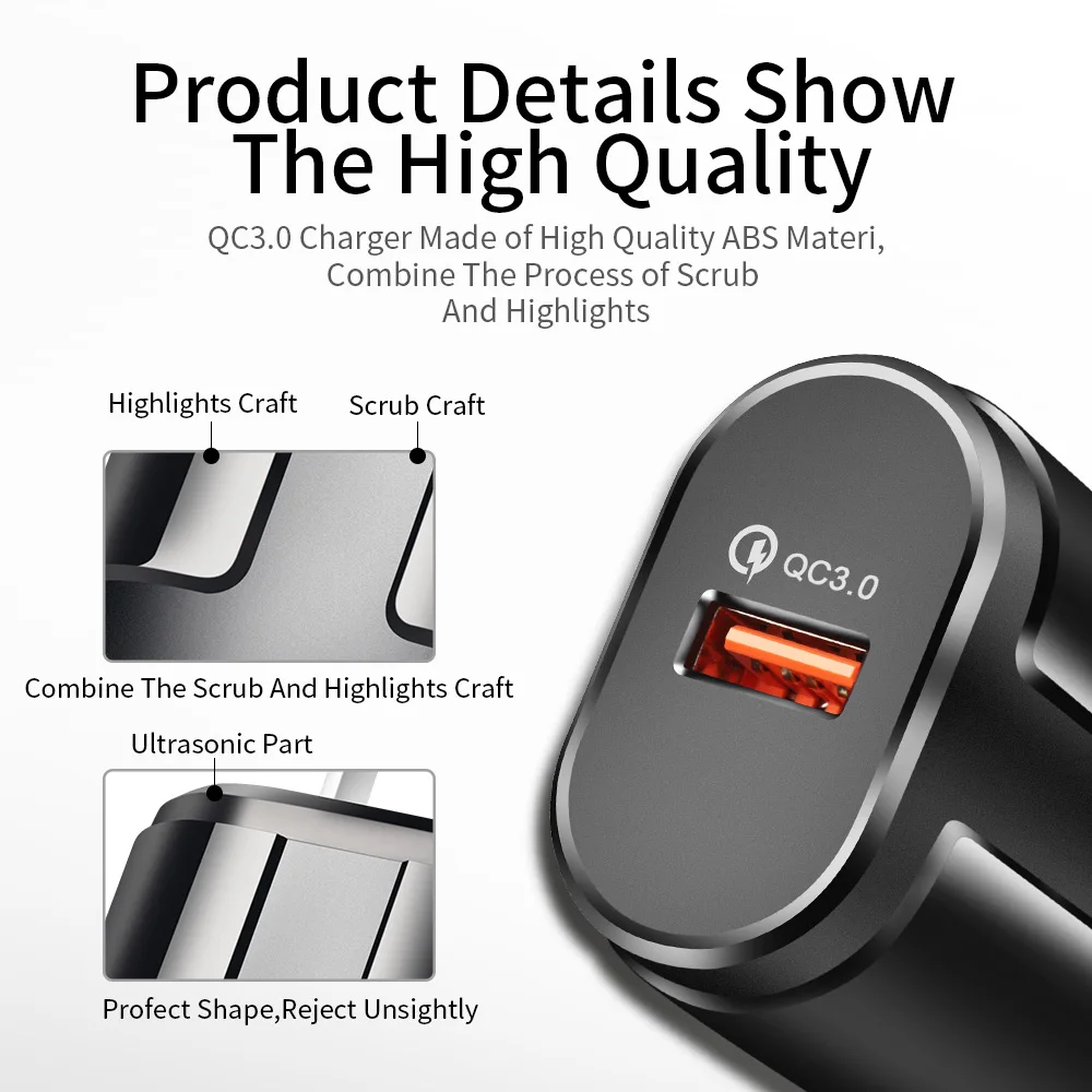 Быстрая зарядка QC3.0 USB US EU быстрое зарядное устройство Универсальный мобильный