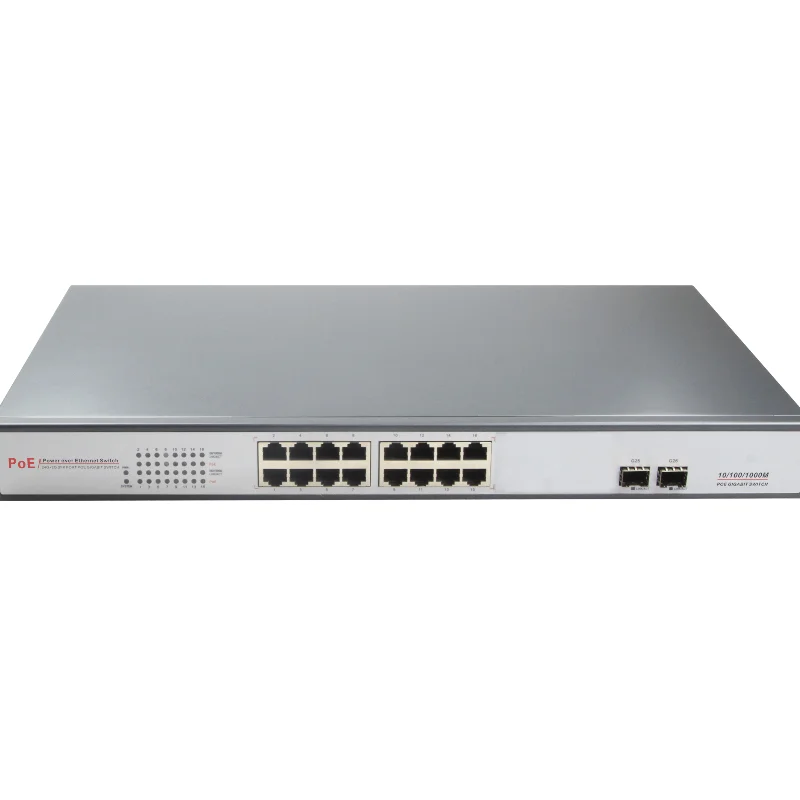 

10/100/1000 Mbps 16 Port & fiber Uplink PoE Switch