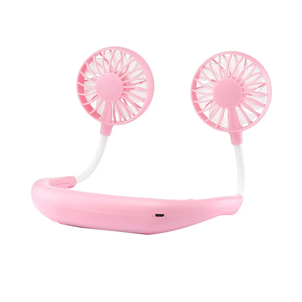 Pink Носить вентиляторы мини usb зарядка вентилятор перезаряжаемый кондиционер для студентов универсальные USB гаджеты для дома офиса путешествия распродажа - Цвет: Pink