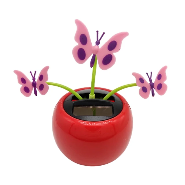 Decoration Gift Solar Powered Dancing Flower Dancer Toy Car Decoration for Car Dashboard Office Desk Ornaments 4