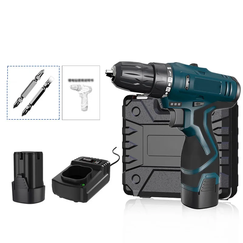 

Cordless Hand Electric Screwdriver Drill 16.8V Lithium Battery Rechargeable+ Paper/ Plastic Toolbox Charger