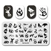 Nail Art Plate MouTeen035 Big Size Butterfly Flower Nail Stamping Plates Manicure Set For Nail Art Stamp 3