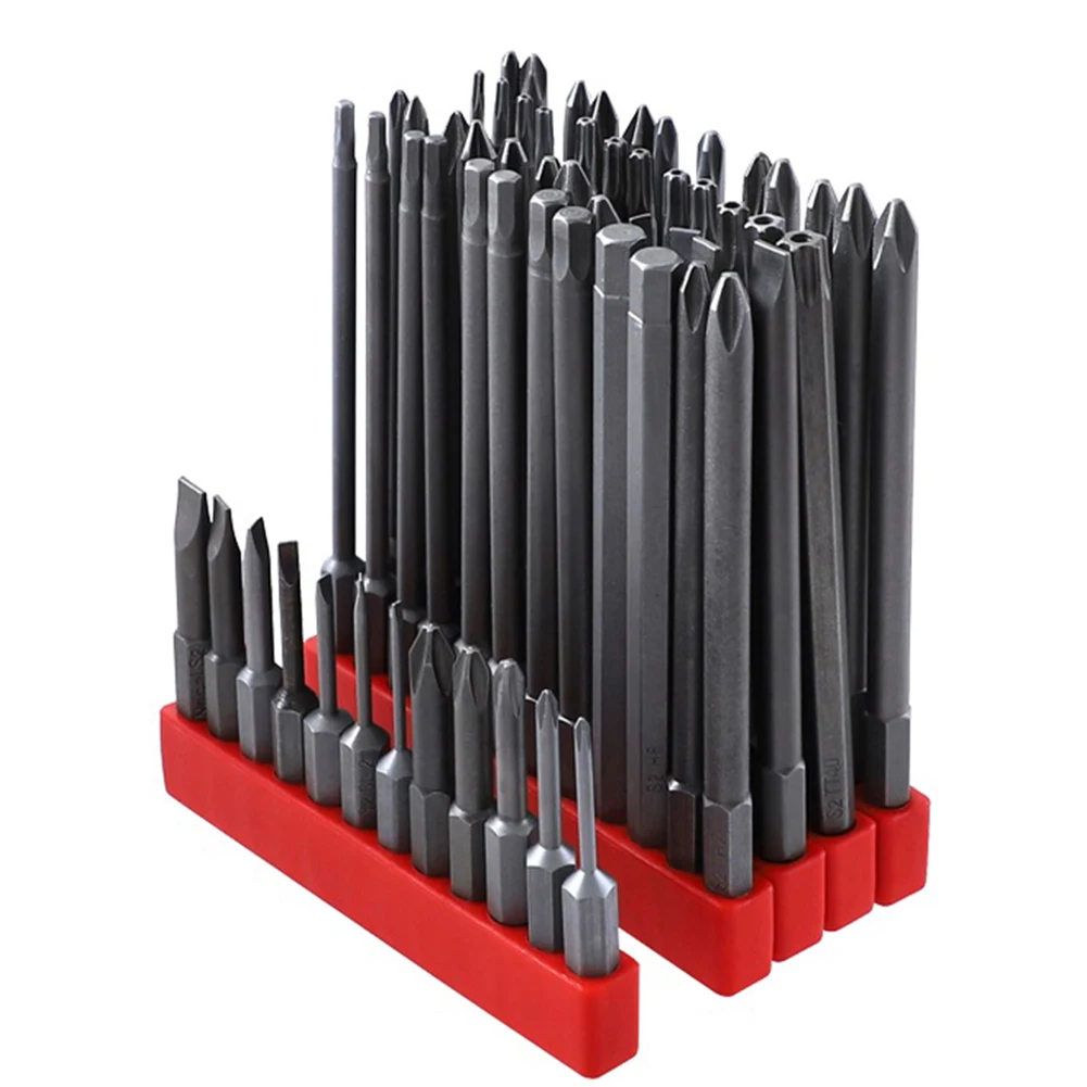 

60PCS/Set 1/4" Hex 50 100mm S2 Alloy Screw Driver Bits Set PH Electric Magnetic Screwdriver Bit Socket Tool Set Dropshipping