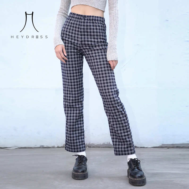 checkered baggy pants