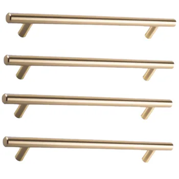 

NEW-Door Handle Champagne Cabinet Pull Ring Bar Counter Pull Ring 7-9/16 Inch (192 mm) Center to Center (4Pcs)