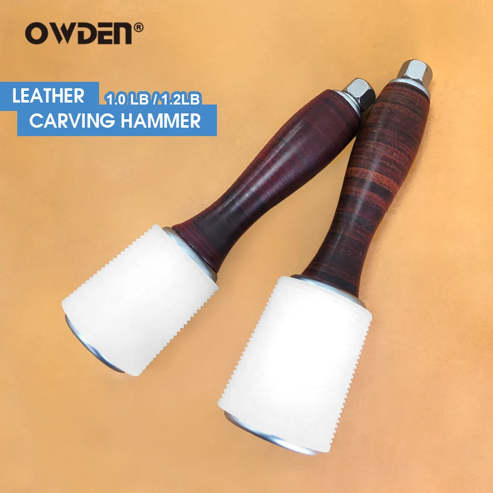 OWDEN Leather Carving Hammer Tool craft Hammer Leather Punch Tools leather handle hammer leather tool nylon craft hammer