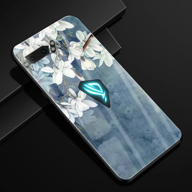 Чехол для Asus ROG Phone II, жесткое стекло для ПК, чехол для телефона, черный ТПУ, бампер для Asus ROG Phone2 ZS660KL Phone II 2, чехол