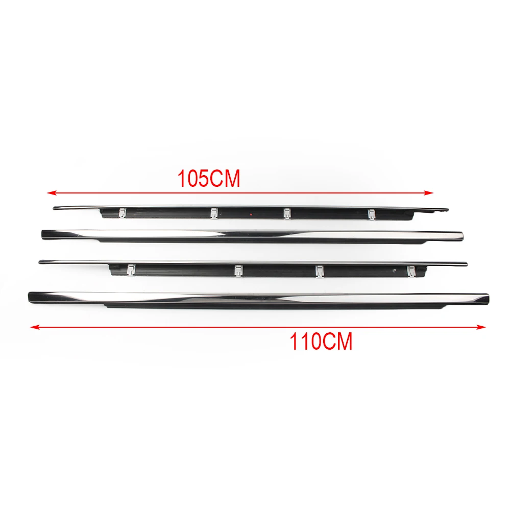 4 шт. Weatherstrips окна литья Накладка дверного уплотнителя ремень для Ford Edge 2008 2009 2010 2011 2012 2013 Chrome спереди и сзади комплект