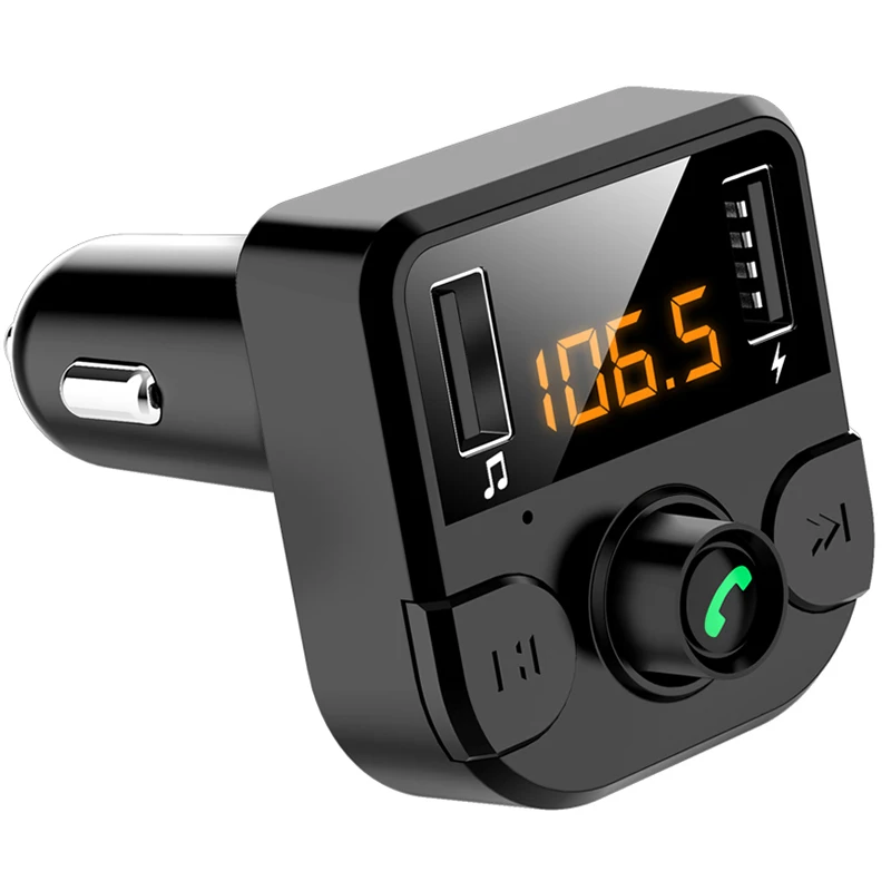 Car MP3 Player Wireless FM Transmitter Bluetooth 5.0 Car Kit Handsfree Calling A2DP Music Playing 2.1A 1A Dual USB Charger