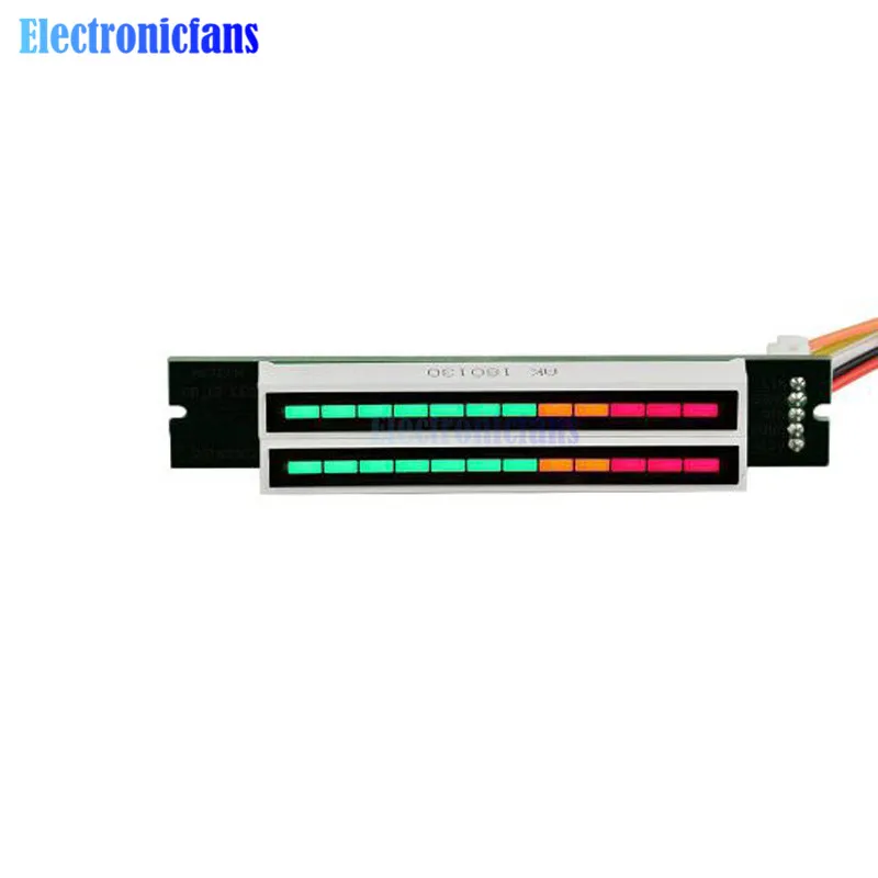 Мини двойной 12-разрядный светодиодный музыкальный индикатор уровня регулируемый свет Скорость VU метр стерео усилитель доска с режим АРУ Diy KIT Assemed