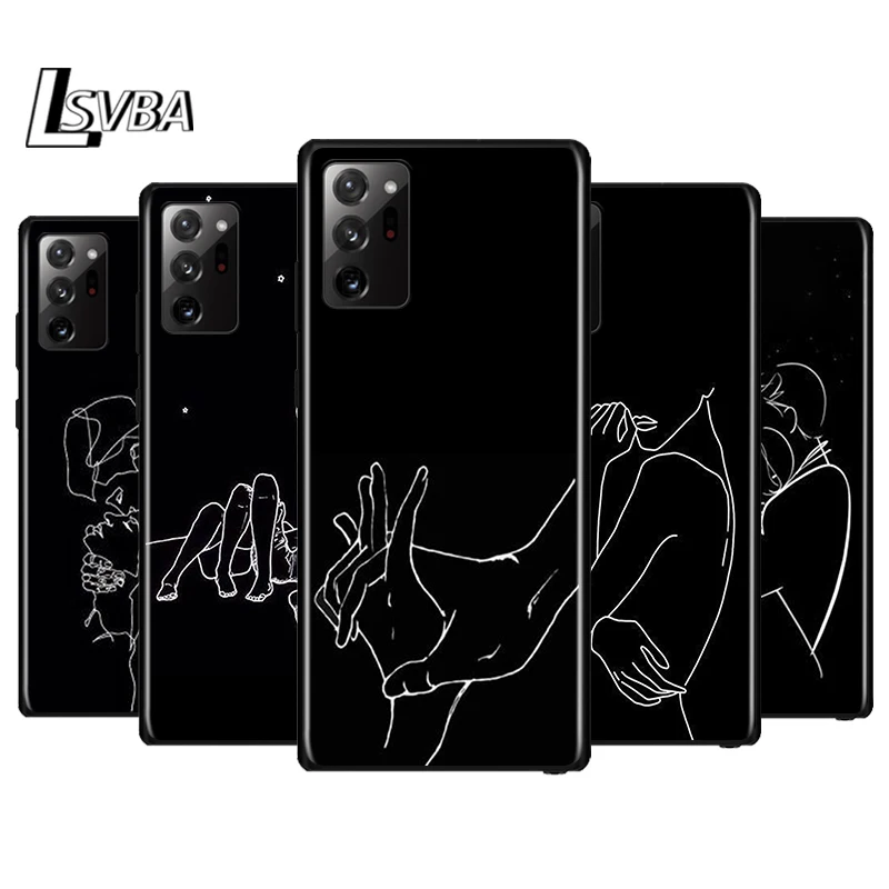 Минималистичный силиконовый чехол для телефона Samsung Galaxy Note 20 Ultra 10 9 8 Pro S10E S10 5G S9 S8 S7
