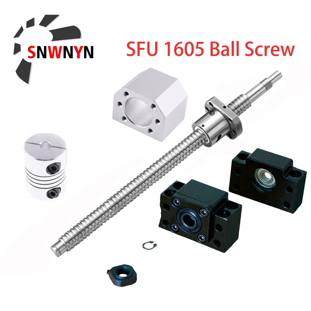 RM1605 набор SFU1605 сверлильный шариковый винт C7 с концевой обработкой + 1605 шариковая