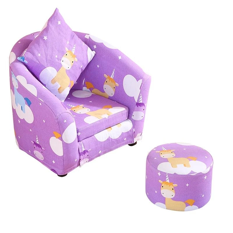 Children's sofa cartoon girl princess single kindergarten seat cartoon washable cloth cute baby small sofa Children's gift