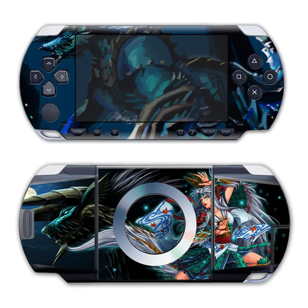Free Drop Shipping High Quality Green Camo Design Games Accessories Vinyl Decal for PSP 1000 Skin Sticker 