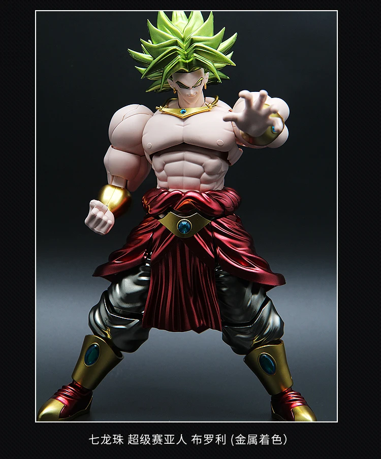 Японского аниме Bandai Dragon Ball Broly 24 см металлическая раскраска Сборная модель игрушки Фигурки Рождественский подарок