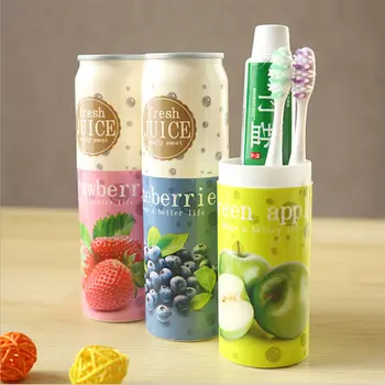 

Hot 1pcs Multifunction Cans Cylindrical Travel Portable Toothbrush Toothpaste Tube Box Plastic Storage Box Holder Desk 3 Colors