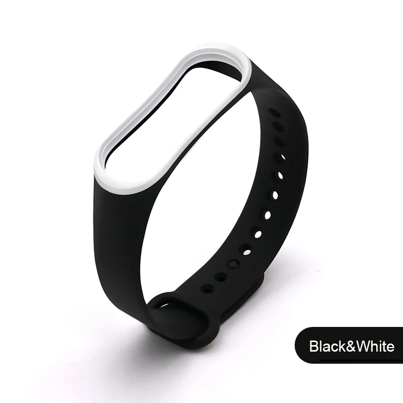 M3 умный браслет, умный браслет, сменные ремни, смарт-браслет для Mi Band 3, пульсометр, фитнес-трекер, умные часы - Цвет: Black-White