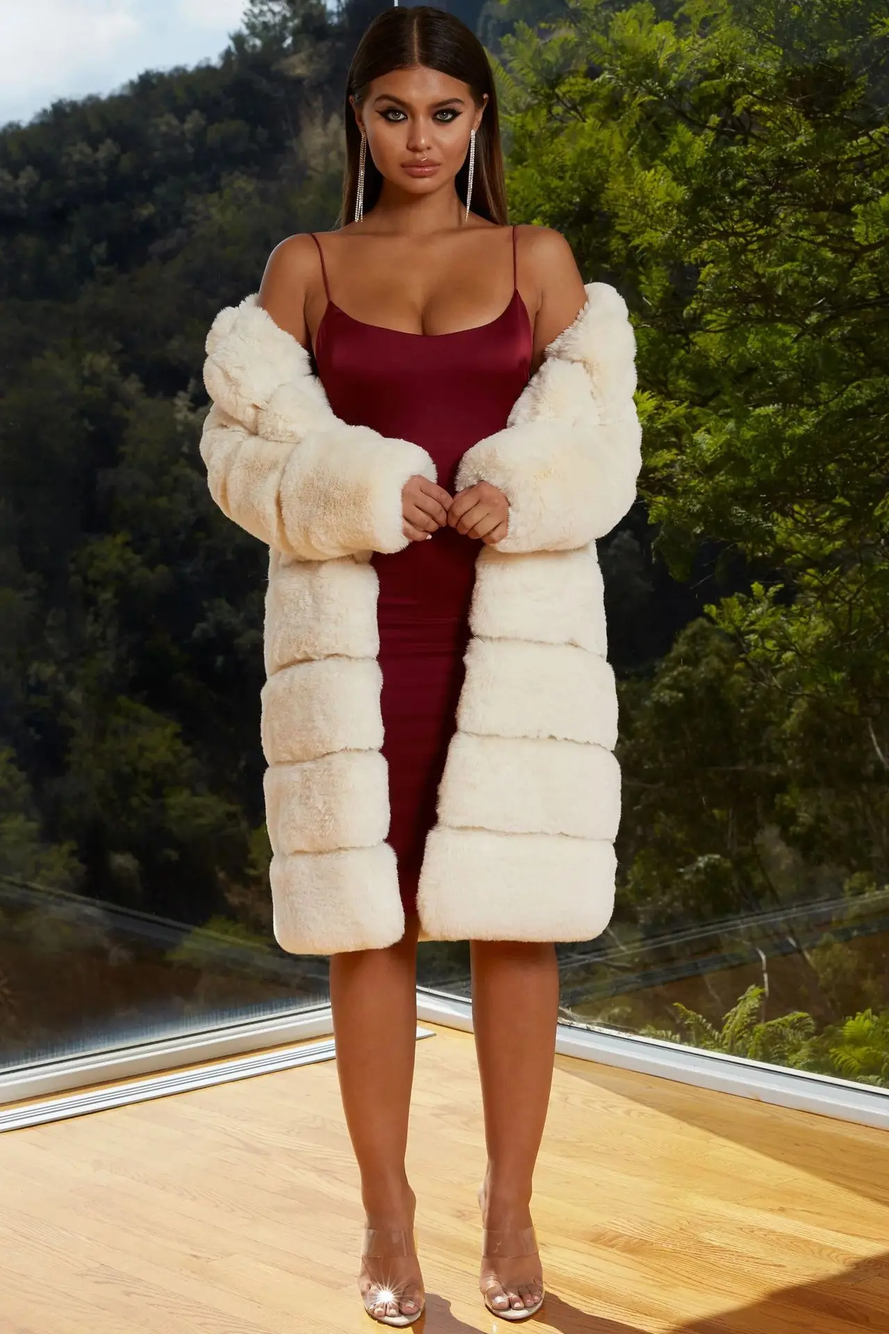 S-4XL, зимняя, осенняя Женская куртка из искусственного меха, модное, сексуальное, длинное пальто, женское, повседневное, размера плюс, шерпа, мохнатая куртка, 9 цветов - Color: White