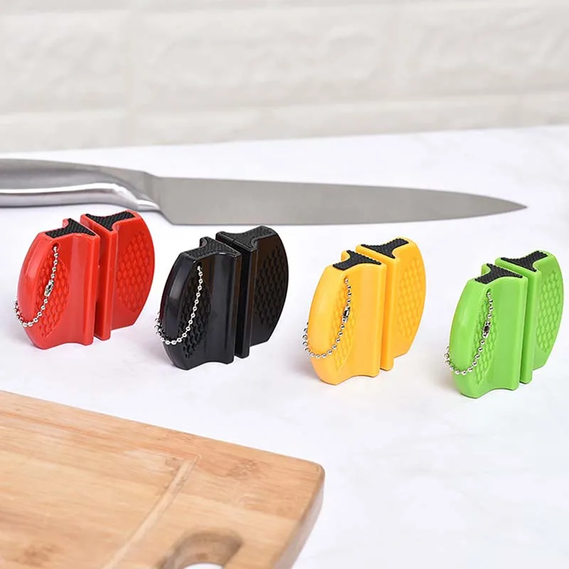 Kitchen Knife Sharpener Mini Ceramic Sharpening Knives Stone Rod Portable Butterfly Type Whetstone Pocket Sharpen Tool | Дом и сад