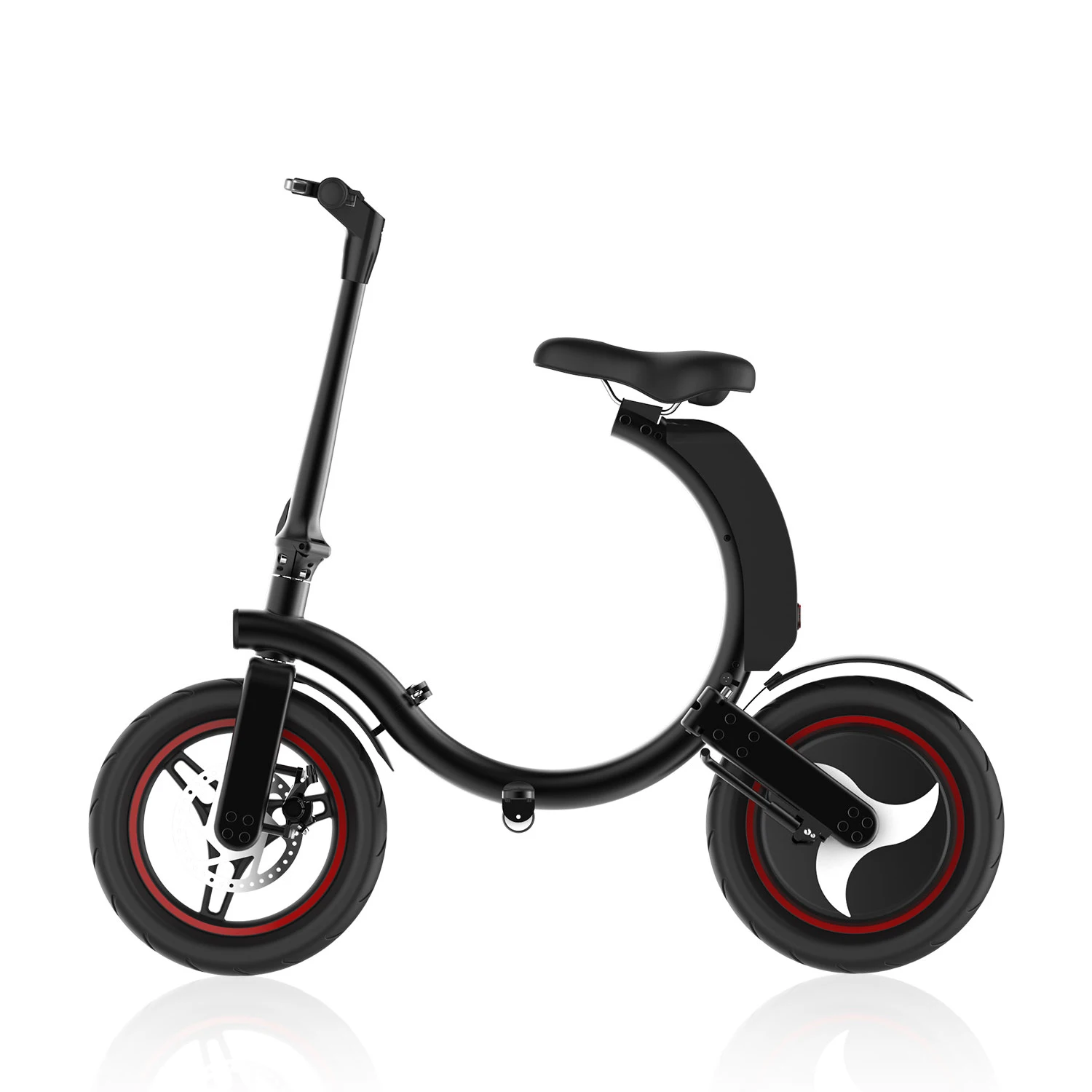 EU Stock ! No Tax ! Electric Bicycle Scooter 14 Inch Tire With 450W Power Full Foldable Long Range Electric Bike Adults Child