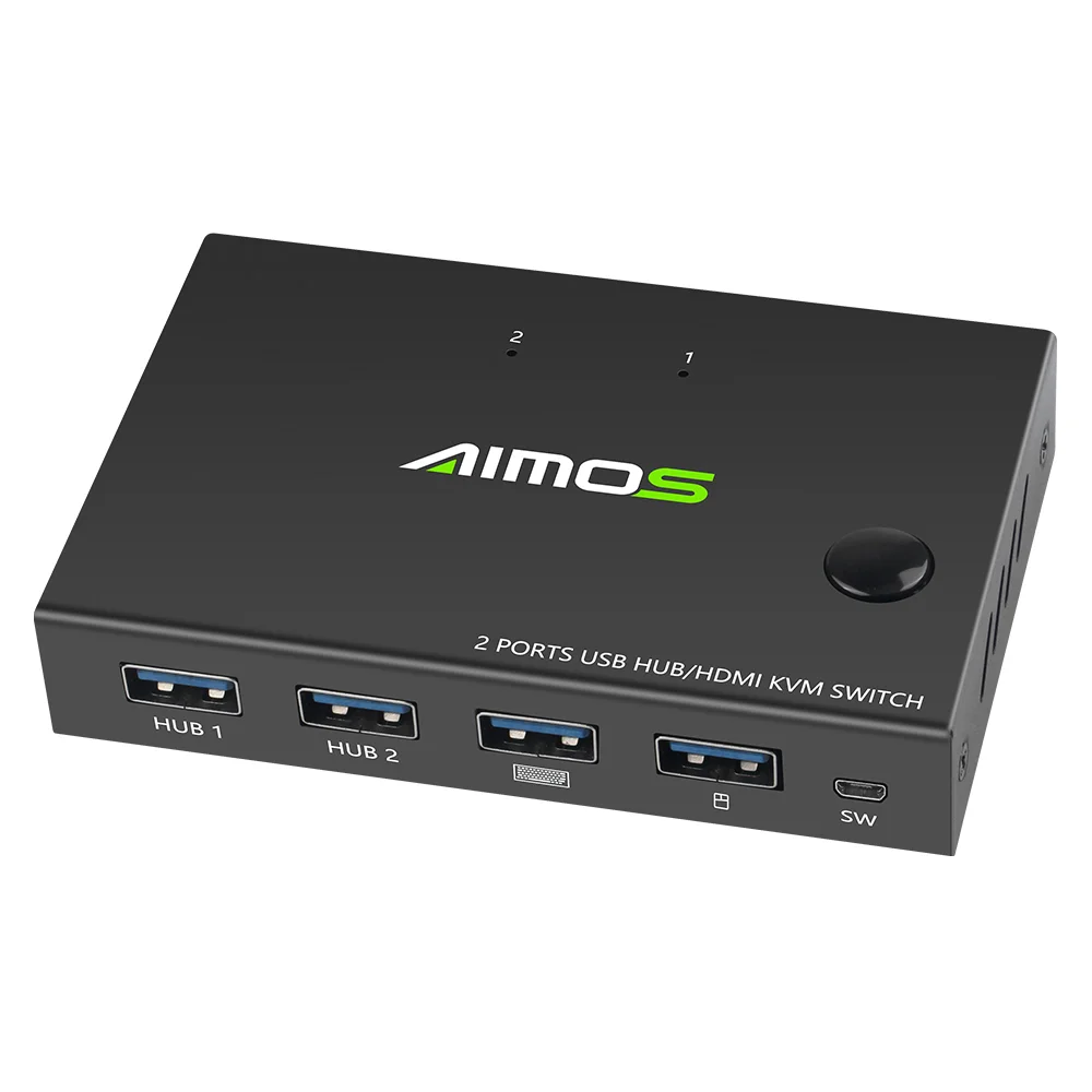 AIMOS AM-KVM201CC 2-портовый HDMI KVM переключатель Поддержка порта 4K * 2K @ 30Hz USB переключатель сплиттер для 2 PC Обмен клавиатуры мышь принтер u-диск AIMOS AM-KVM201CC 2-портовый HDMI KVM переключатель Поддержка порта 4K * 2K @ 30Hz USB переключатель сплиттер для 2 PC Обмен клавиатуры мышь принтер u-диск
