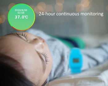 

New LCD Bluetooth Smart Thermometer 2 Colors Intelligent Baby Thermometer Monitoring Health Care With Instructions Book For Kid