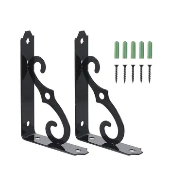 

2Pcs Triangle Brackets Heavy Duty Metal Shelf Holders Wall Mounted Shelves Parts