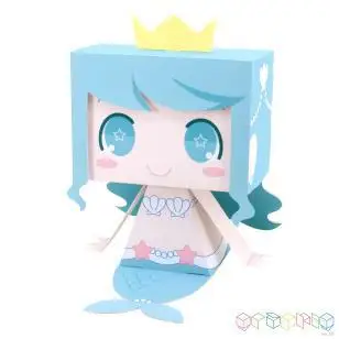

Little Mermaid 3D Paper Model DIY Parent And Child DIY Kindergarten Handmade Paper Folding Homework Activity