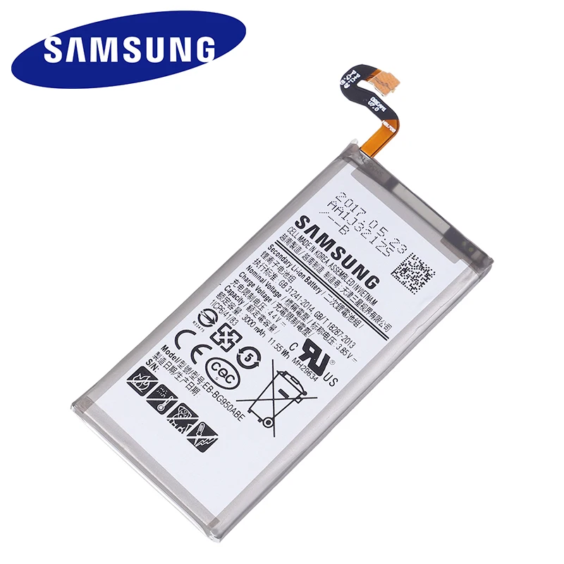 Оригинальный аккумулятор для Galaxy S8 мобильный телефон 3000 мАч G950F G950A G950T G950U G950V