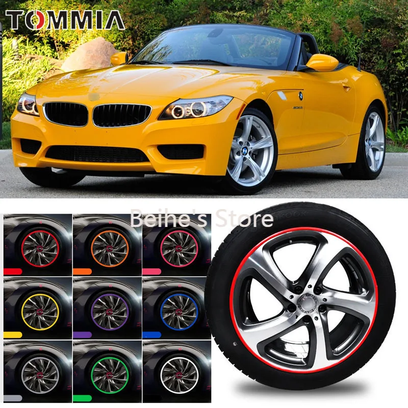 8 м защитное кольцо для обода колеса автомобиля резиновые наклейки автомобилей