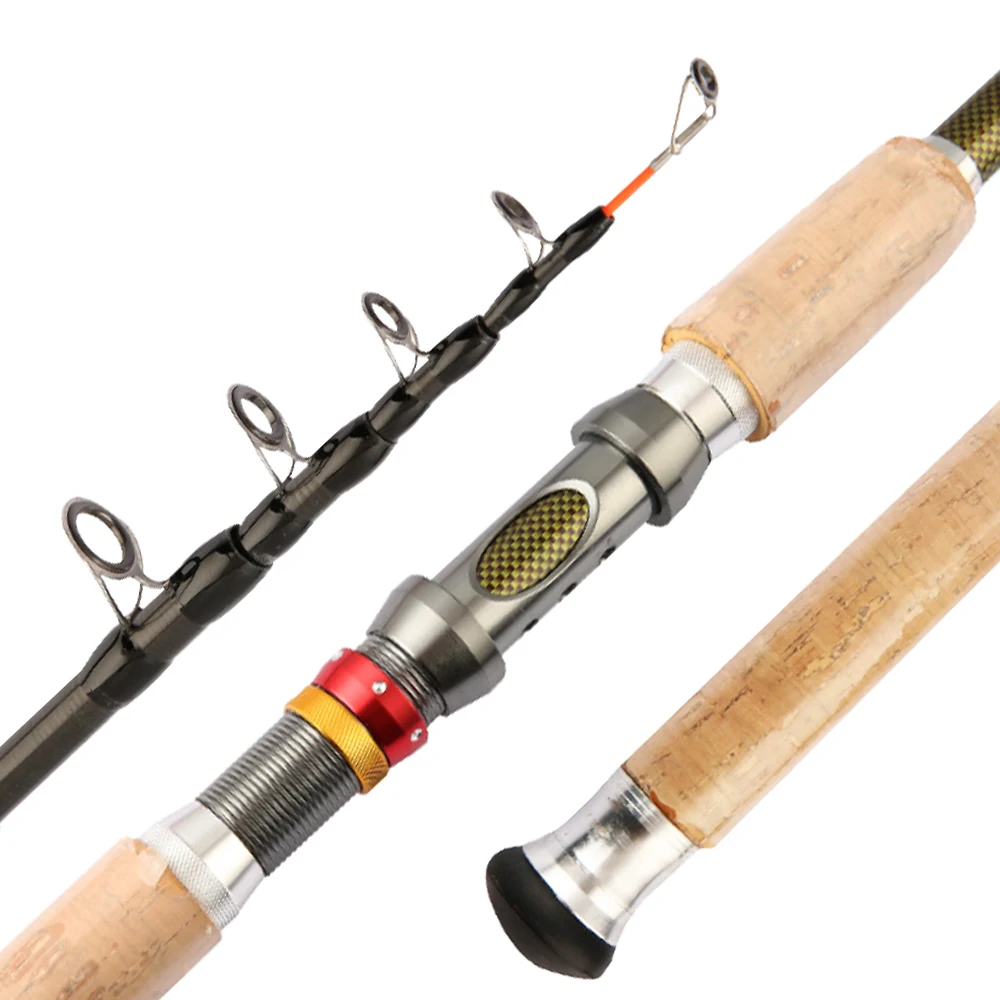 2.1M 3.0M Portable Fishing Spinning Casting Lure Rod Fiber Carbon Fishing Pole 