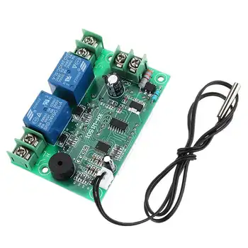 

DC 5-24V 12V 2-CH LED Digital Display Intelligent Temperature Controller High precision Thermostat Thermometer With 2 Probe