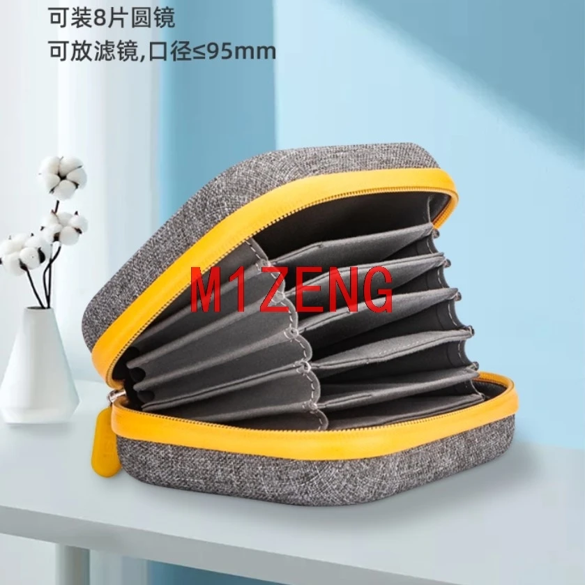 

caddy 8 pockets Round circular Lens Filter storage case bag cover box protector For 25mm to 95mm to UV CPL ND camera filter