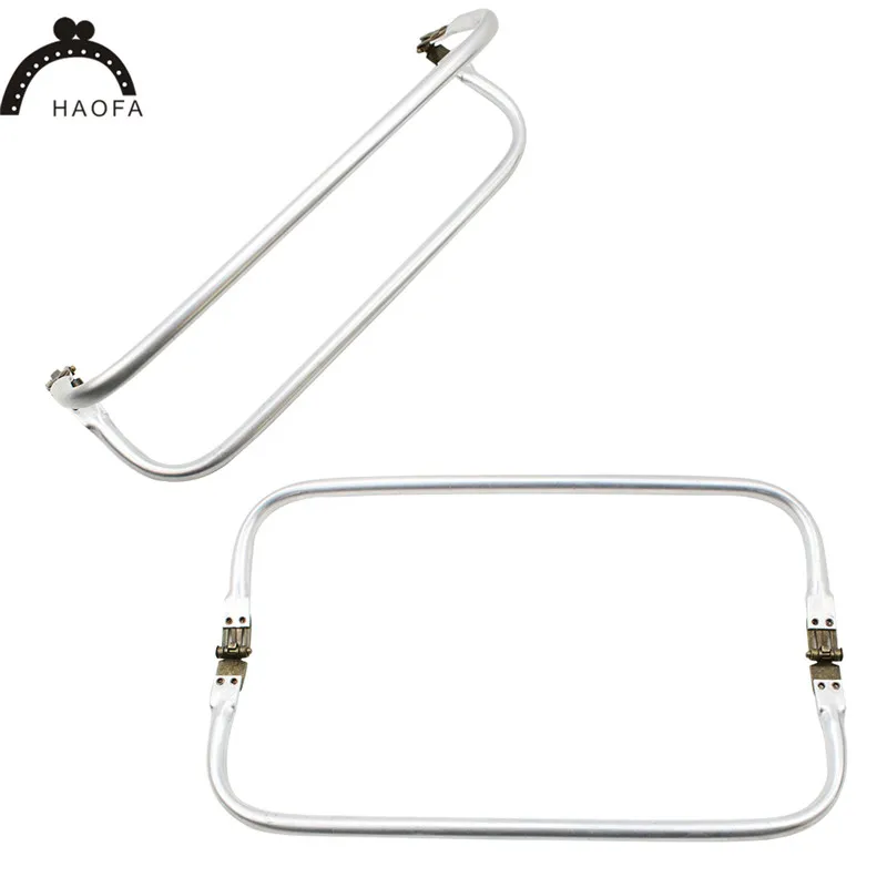 HAOFA 10pcs/lot 20cm  25cm 30cm Doctor Metal Bag Frame Silver Metal Purse Frame Handbag Frames Square Bag Hardware DIY Bag Frame