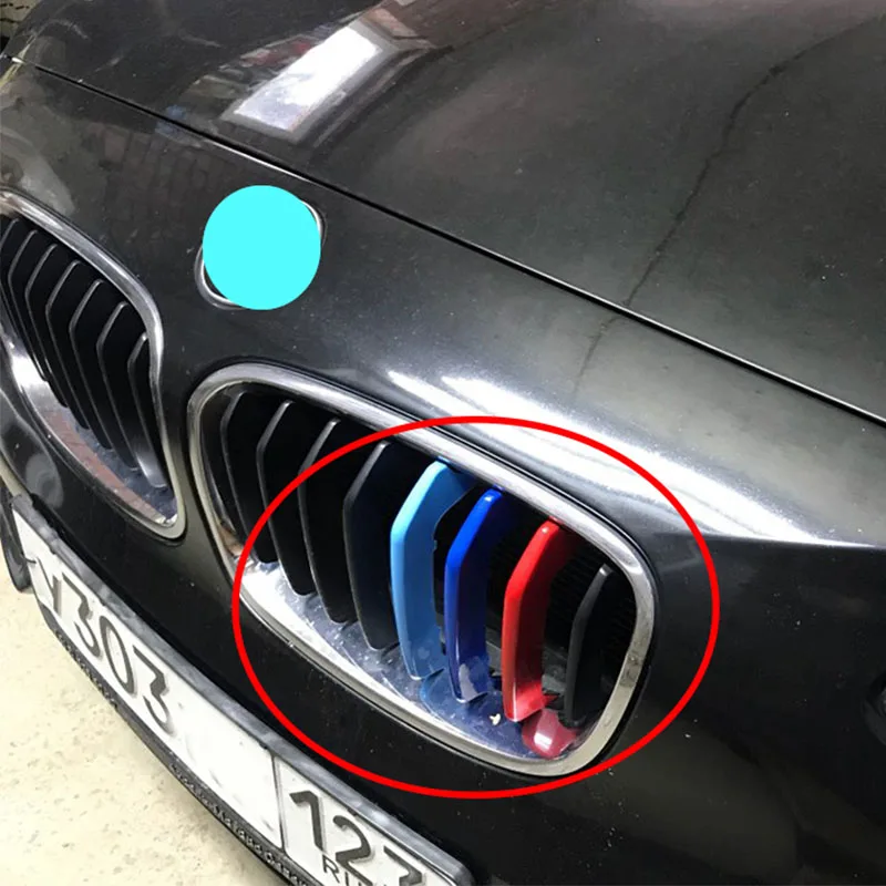 3x Striscia M SPORT cover griglia calandra Per BMW Serie 1 E81 E82 E87 E88 04-11 3x Striscia M SPORT cover griglia calandra Per BMW Serie 1 E81 E82 E87 E88 04-11