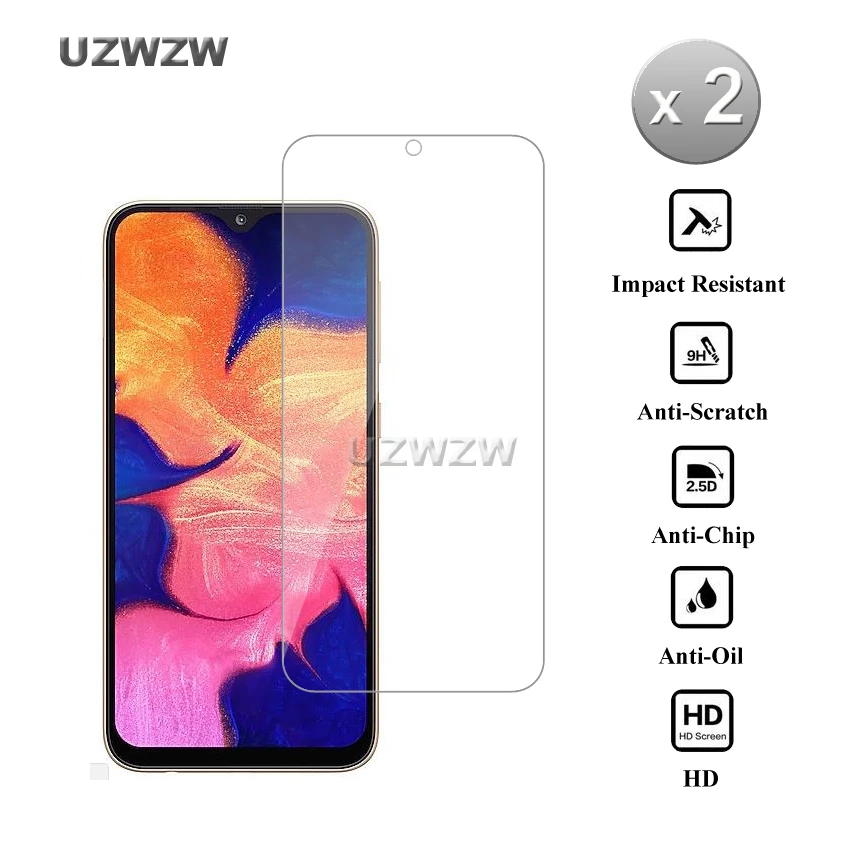 

2pcs 2.5D 9H Hardness Tempered Glass For Samsung Galaxy A10 Screen Protective Glass Guard Film For Samsung Galaxy A10