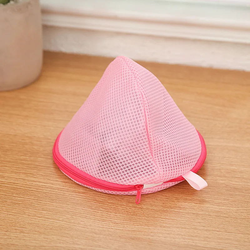 Pink triangular Sqinans молнии Путешествия мешок для грязного белья бюстгальтер мешок для стирки нижнее белье, стирка мыть мешок для стирки сумки для стиральных машин - Цвет: Pink triangular