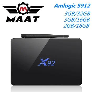 

MAAT 3GB Ram 32GB Android 7.1 TV Box Smart Amlogic S912 2GB 16GB Octa Core Set Top Box 5G Dual Wifi 4K Youtube H.265 BT4.0 X92