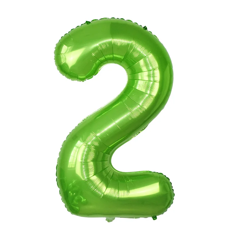 1 шт. 40 дюймов зеленый номер воздушные шары цифровой фольги шар для дня рождения свадебные гелиевые шары для украшения детского душа поставки - Цвет: 2