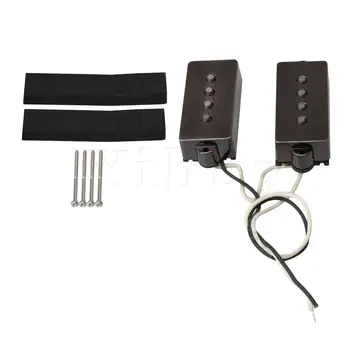 

Yibuy Black Metal Bass Pickup Musical Parts Instruments Length 68 Wide 28MM