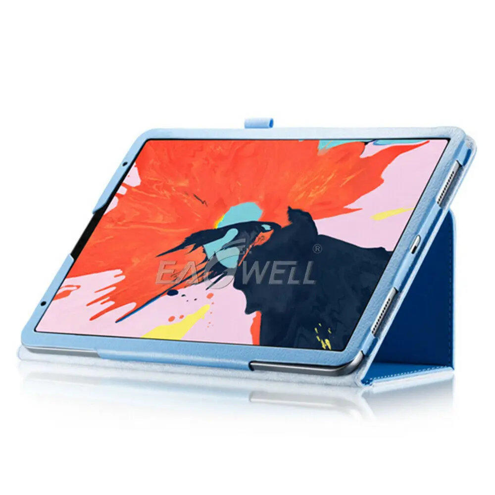 Легкий Чехол-подставка из искусственной кожи для IPAD PRO, 11 дюймов,, чехол, противоударный чехол для планшета с рисунком личи, для IPAD PRO 11 дюймов - Цвет: Light Blue