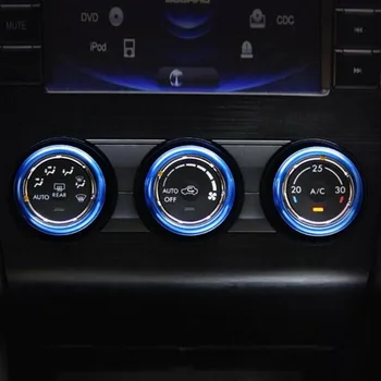 

For Subaru Impreza WRX/STi Knob Ring Covers Aluminum Climate Control Parts New