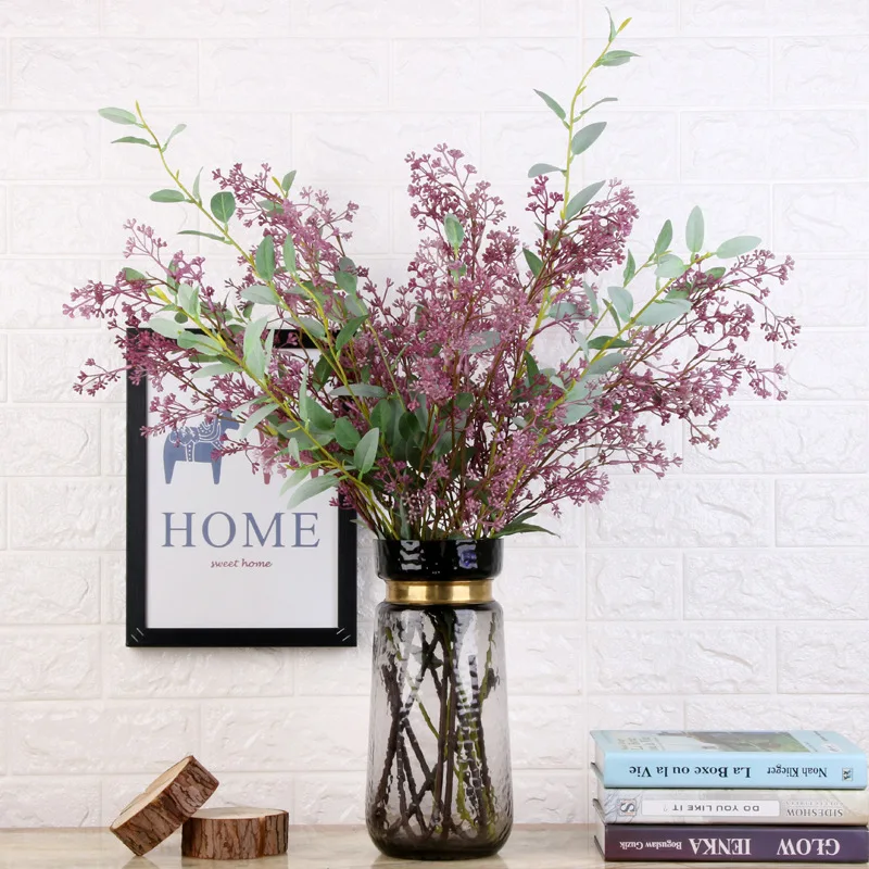 Green Artificial Eucalyptus Leaf Leaves Plants Money Fake Plants Wall Wedding Shooting Prop Home Decor Garden Outdoor Decoration