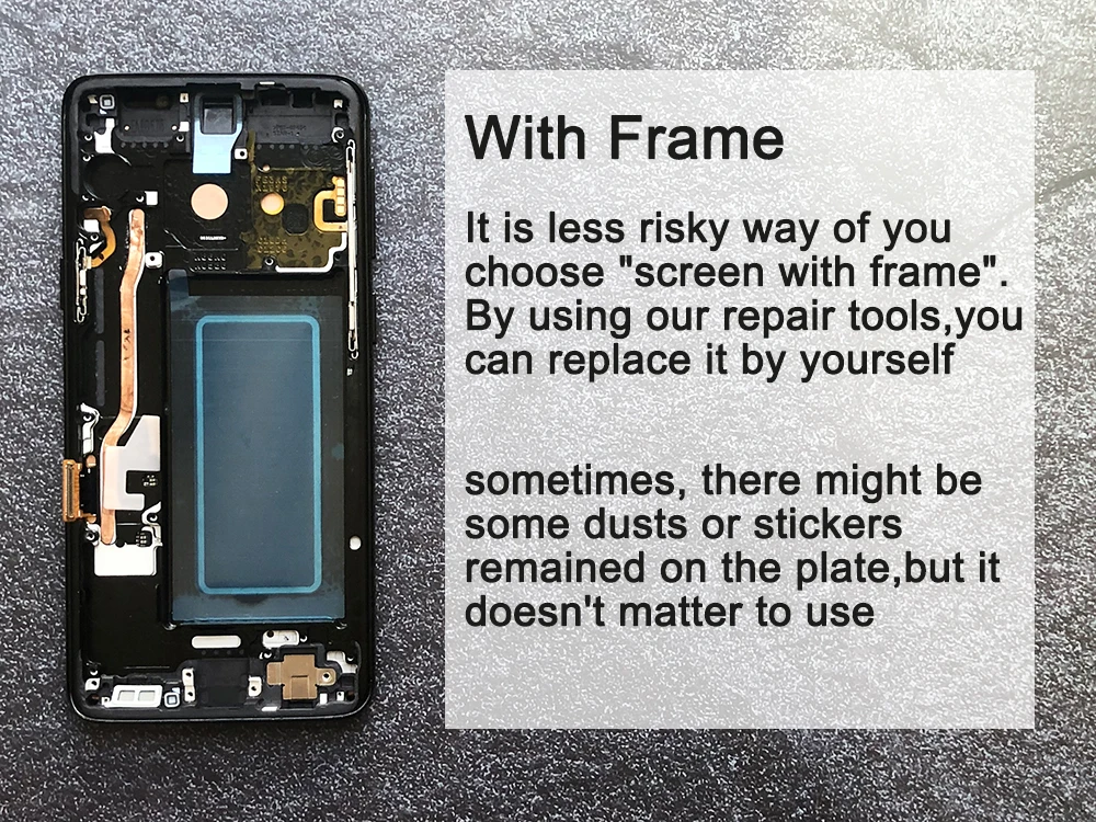  ORIGINAL AMOLED Replacement for SAMSUNG Galaxy S9 S9+ LCD display Touch Screen Digitizer with Frame