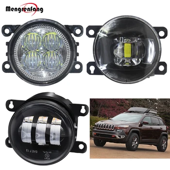 

Car LED Lens Fog Light Assembly For Jeep Cherokee KL 2014 2015 2016 Front Bumper Fog Lamp Daytime Running Light DRL 12V