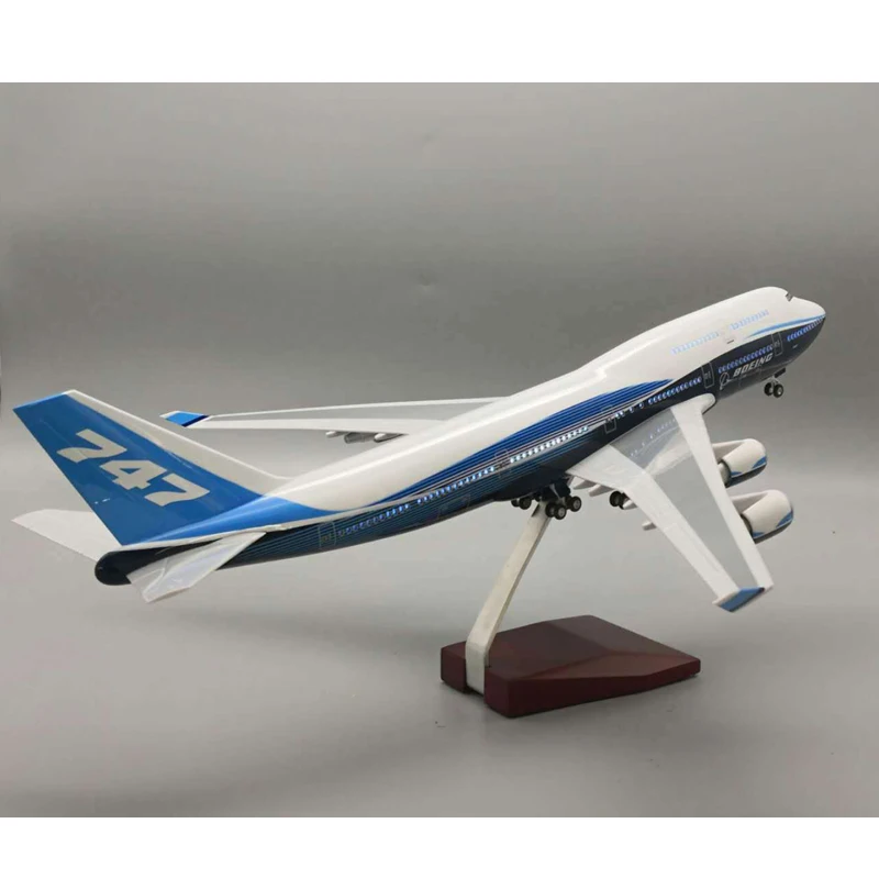 1:150 Boeing самолет B747-400 47 см модель самолета Международная авиационная Модель W свет с колесом литая Смола самолет