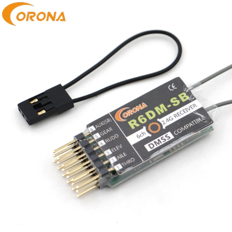 CORONA R6DM-SB 2,4 ГГц DMSS 6CH совместимый приемник используется для JR DMSS передатчиков, таких как XG6 XG7 XG8 XG11 XG14